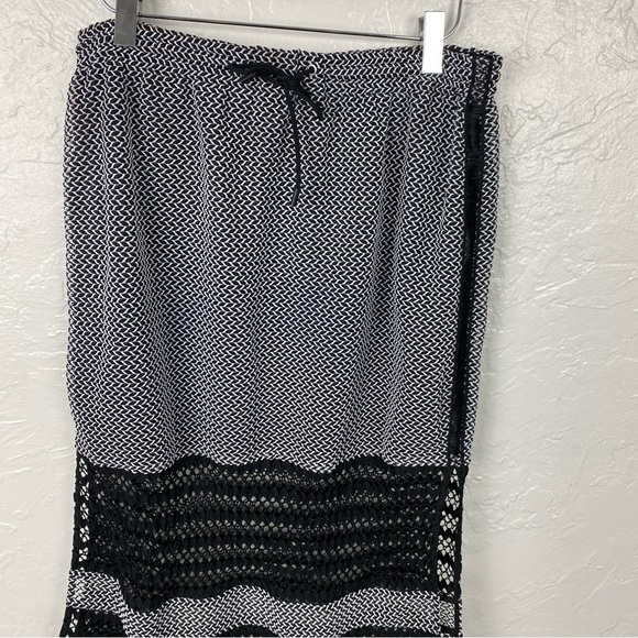 Jonathan Simkhai Resort Drawstring Fringe Knit Maxi Coverup Skirt medium - Picture 3 of 9